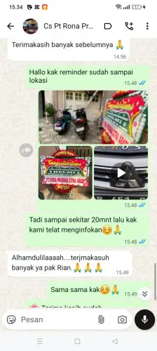 Testimonial Papan Bunga garut